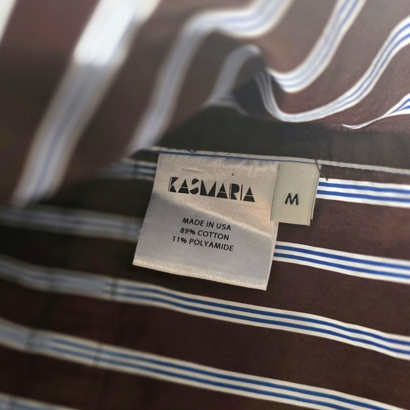 Striped Brown and White Hooded Jacket - Picture 5 of 5